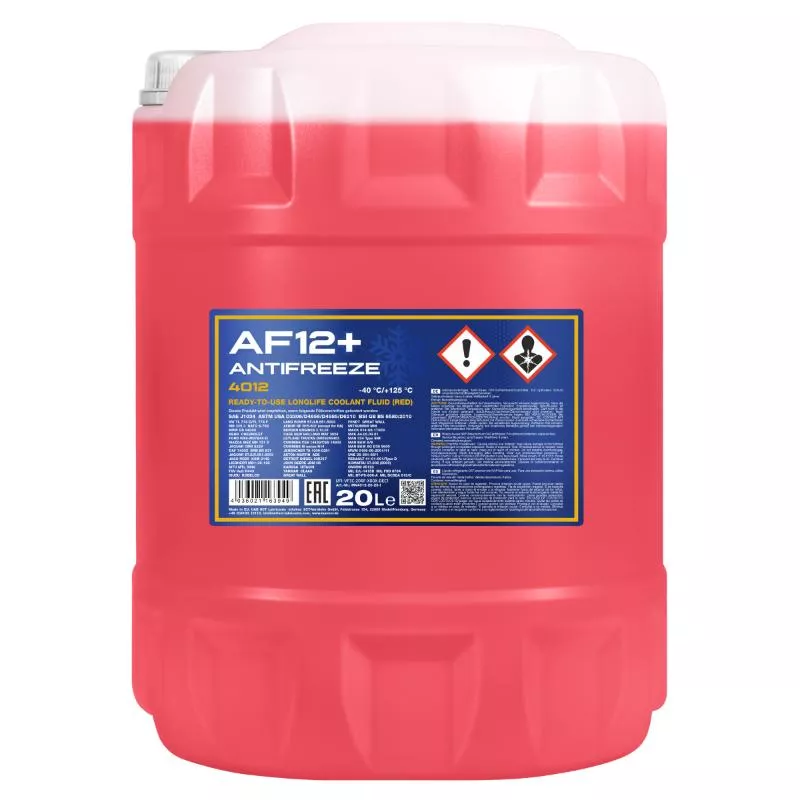 Антифриз қызыл MANNOL AG12 -40 4012 20 л